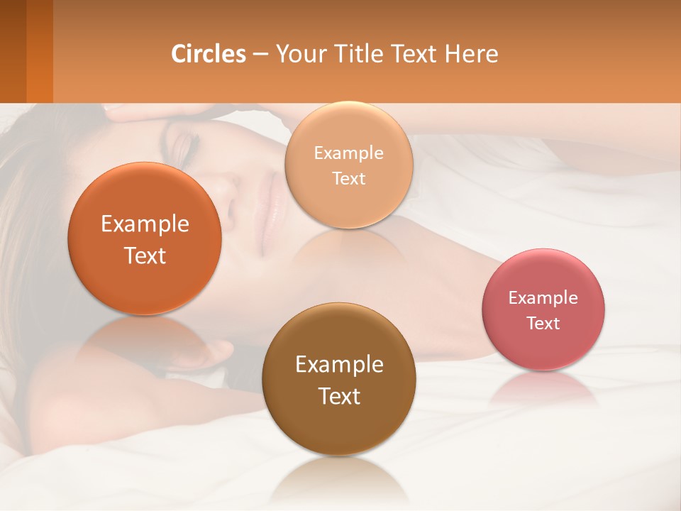 A Woman Laying In Bed With Her Eyes Closed PowerPoint Template