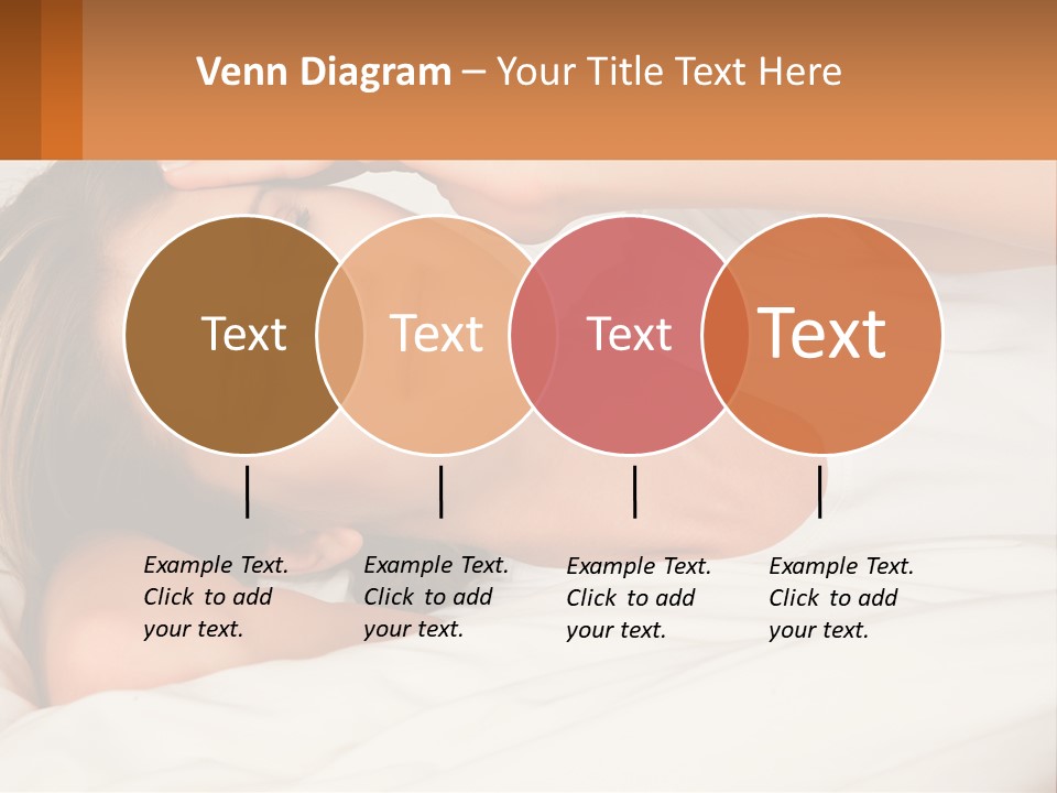 A Woman Laying In Bed With Her Eyes Closed PowerPoint Template