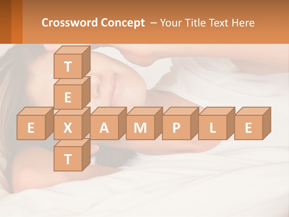 A Woman Laying In Bed With Her Eyes Closed PowerPoint Template