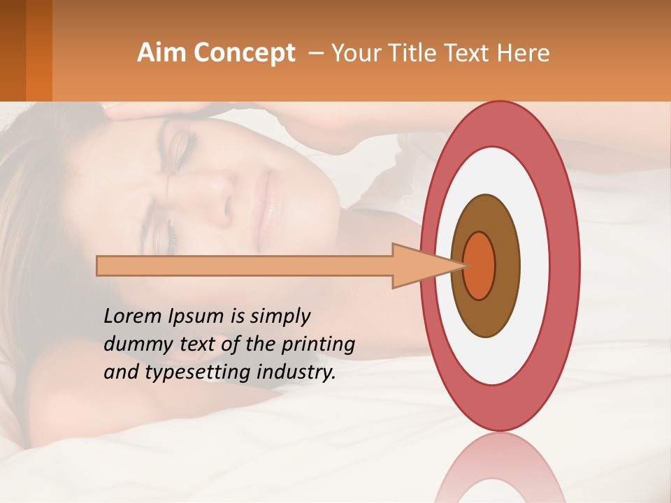 A Woman Laying In Bed With Her Eyes Closed PowerPoint Template