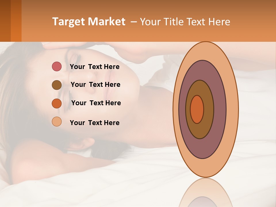 A Woman Laying In Bed With Her Eyes Closed PowerPoint Template