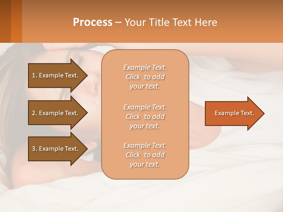 A Woman Laying In Bed With Her Eyes Closed PowerPoint Template
