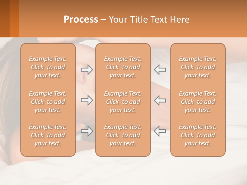 A Woman Laying In Bed With Her Eyes Closed PowerPoint Template