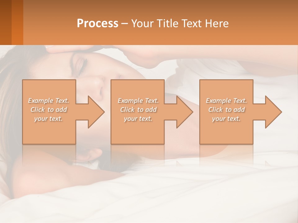 A Woman Laying In Bed With Her Eyes Closed PowerPoint Template
