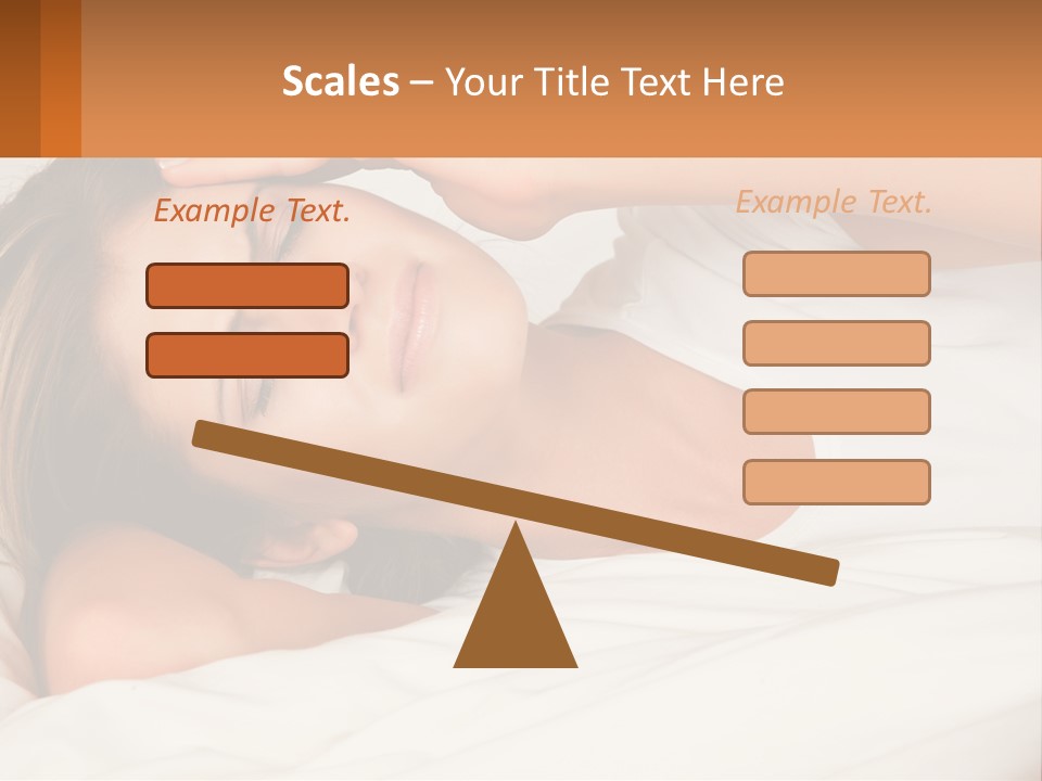 A Woman Laying In Bed With Her Eyes Closed PowerPoint Template