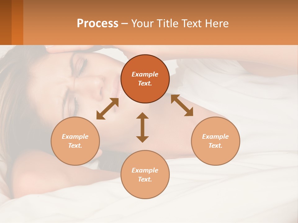 A Woman Laying In Bed With Her Eyes Closed PowerPoint Template