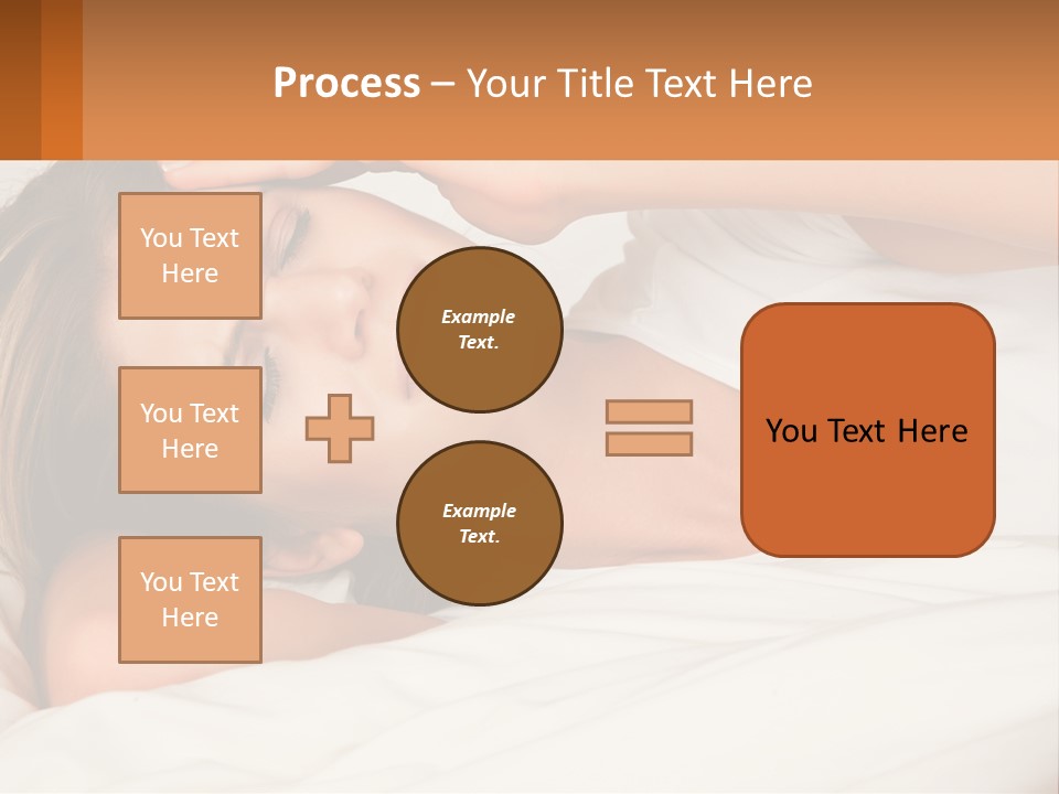 A Woman Laying In Bed With Her Eyes Closed PowerPoint Template