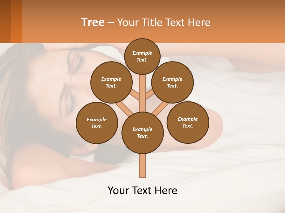 A Woman Laying In Bed With Her Eyes Closed PowerPoint Template