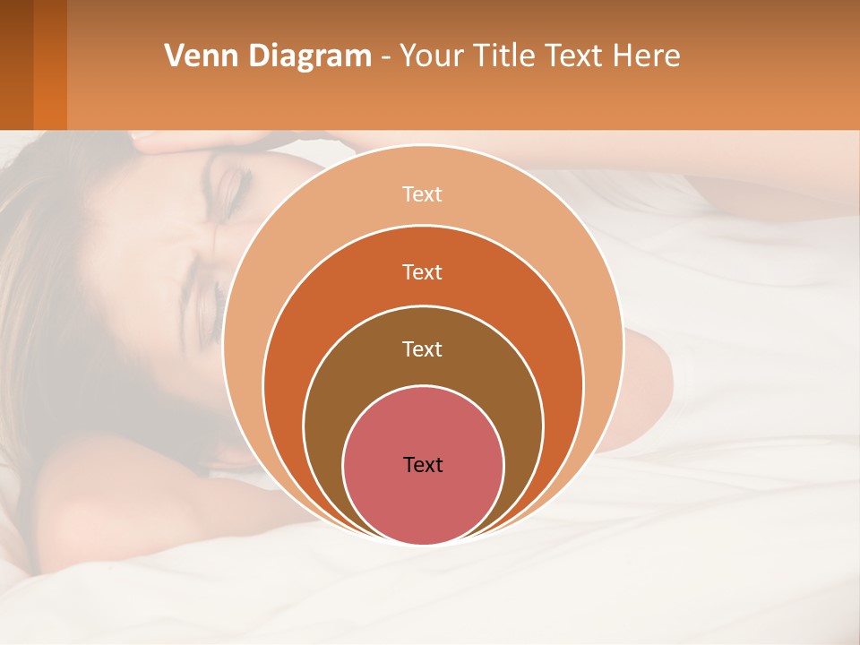 A Woman Laying In Bed With Her Eyes Closed PowerPoint Template