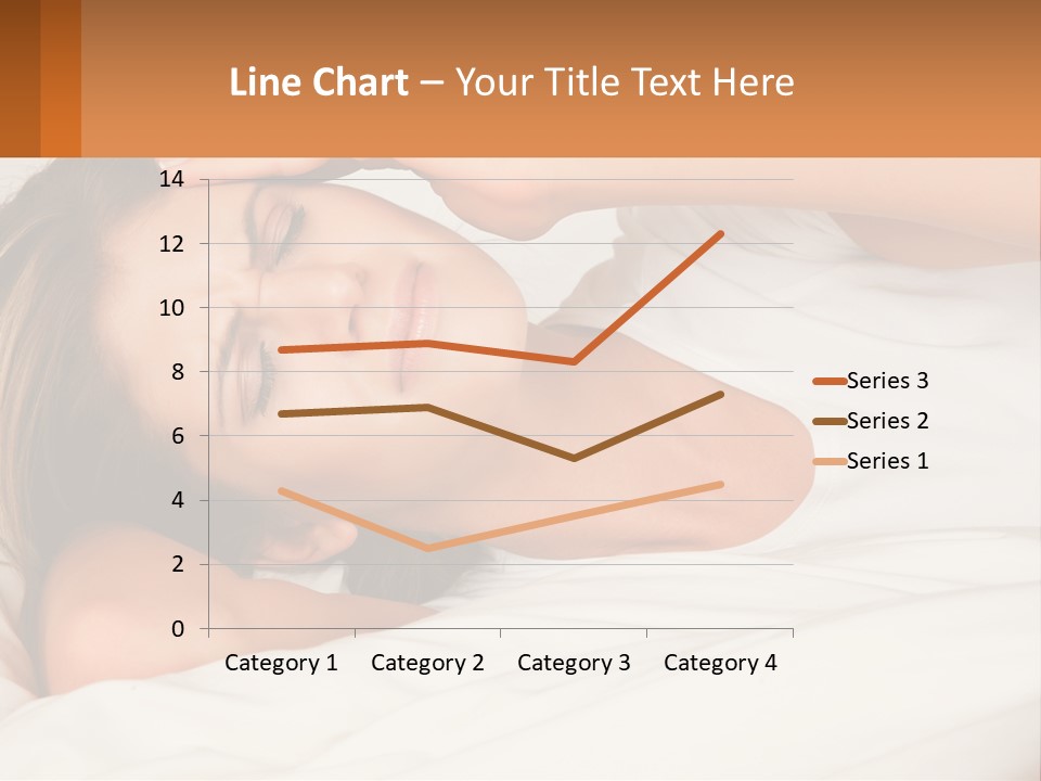 A Woman Laying In Bed With Her Eyes Closed PowerPoint Template