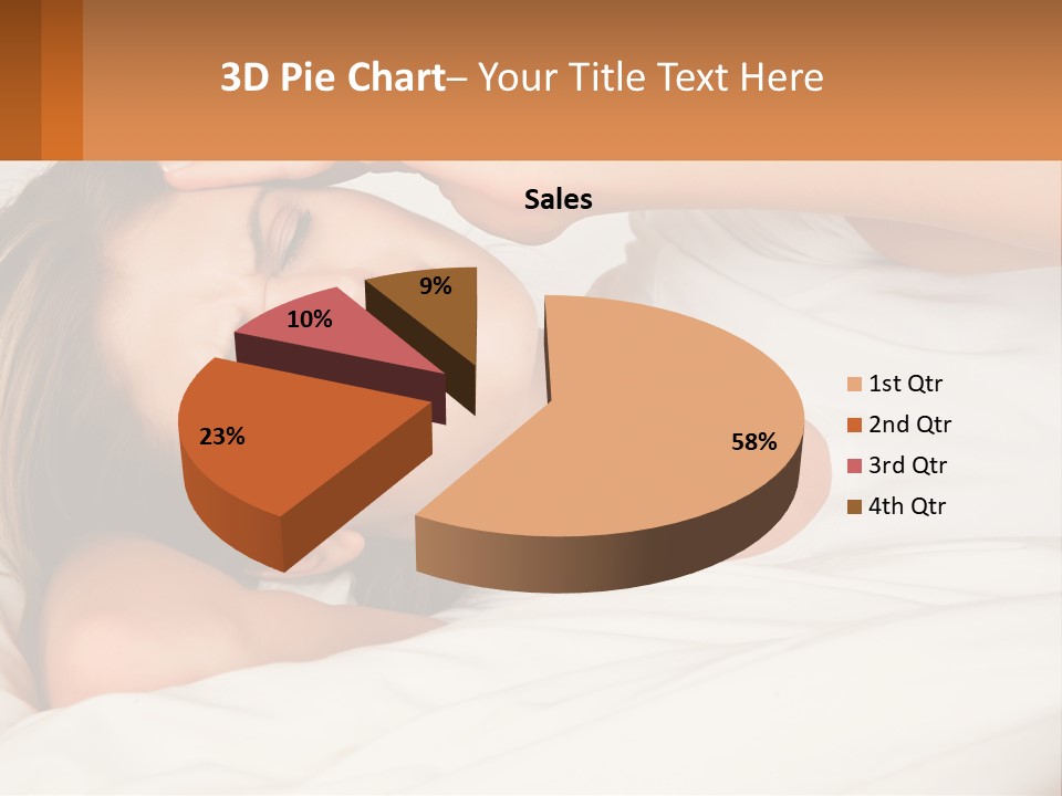 A Woman Laying In Bed With Her Eyes Closed PowerPoint Template