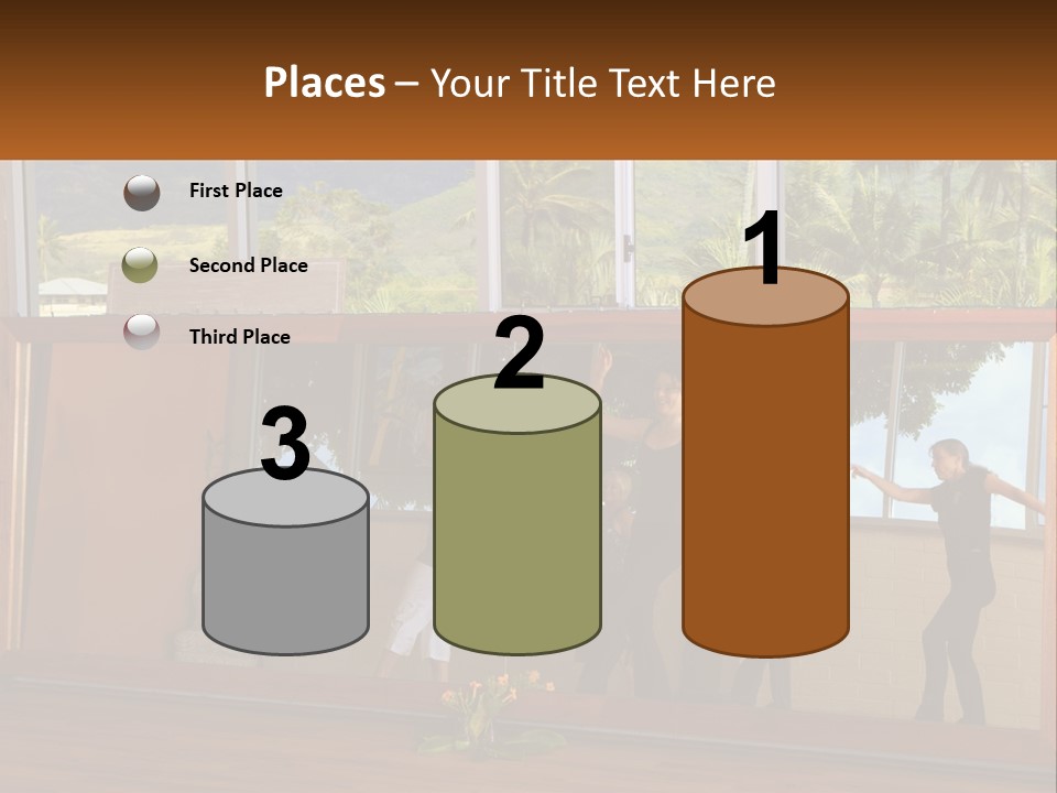 A Group Of People Standing In Front Of A Mirror PowerPoint Template