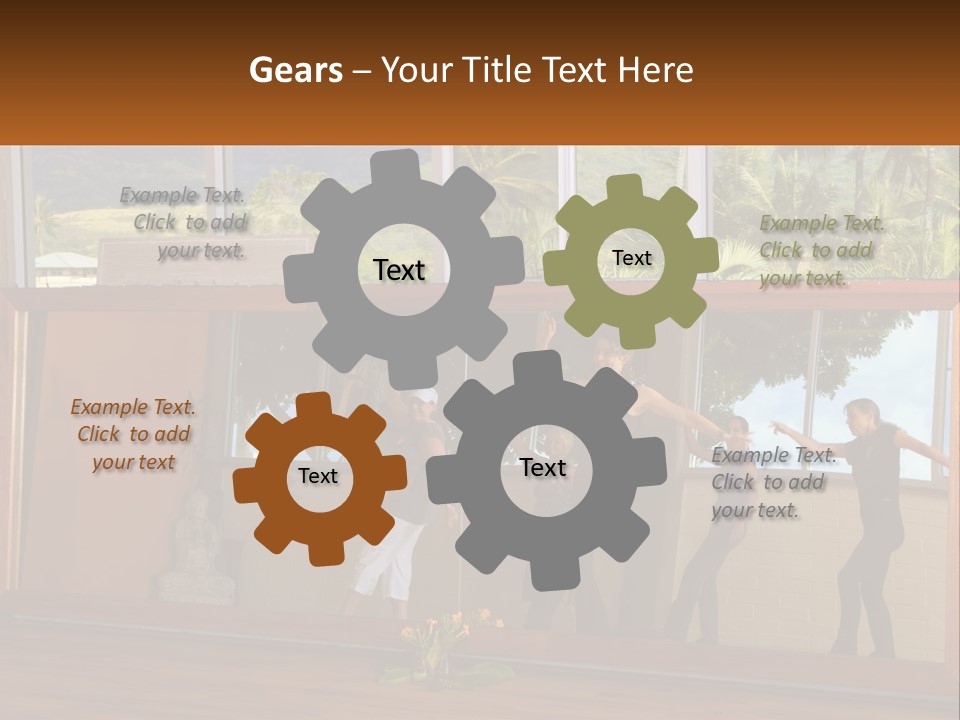 A Group Of People Standing In Front Of A Mirror PowerPoint Template