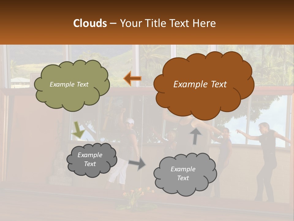 A Group Of People Standing In Front Of A Mirror PowerPoint Template