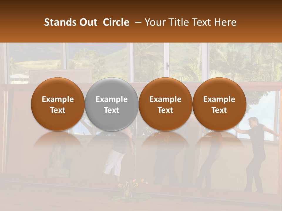 A Group Of People Standing In Front Of A Mirror PowerPoint Template