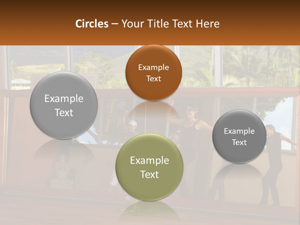 A Group Of People Standing In Front Of A Mirror PowerPoint Template
