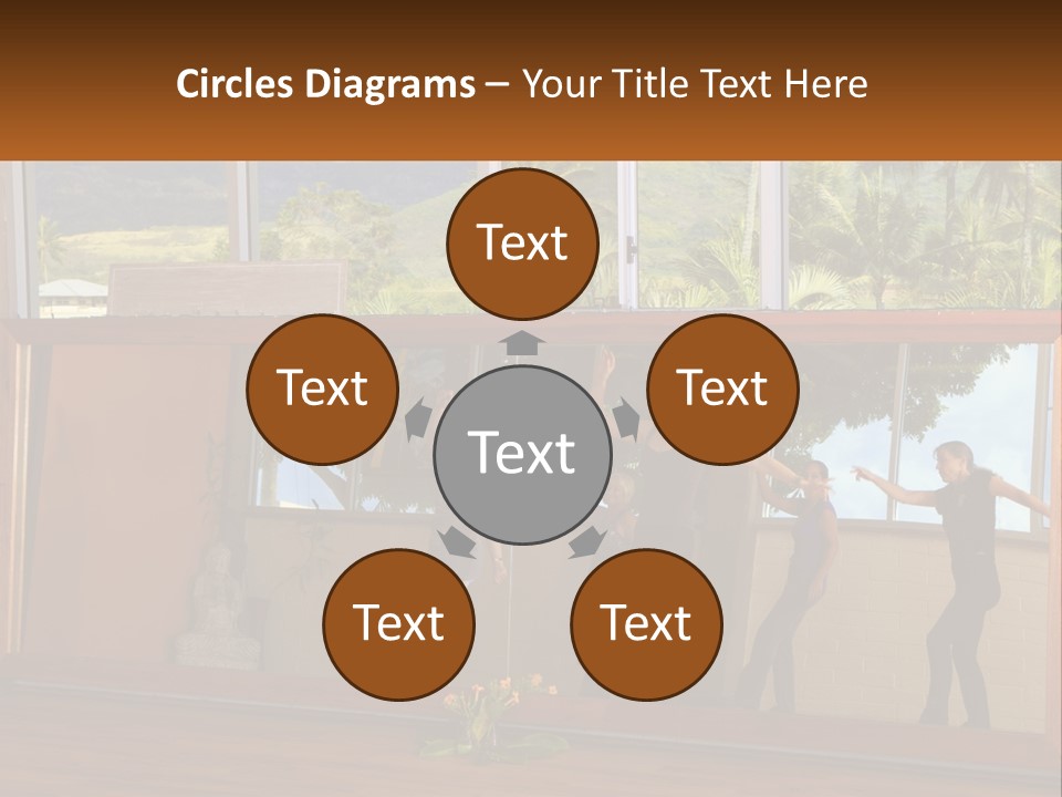 A Group Of People Standing In Front Of A Mirror PowerPoint Template