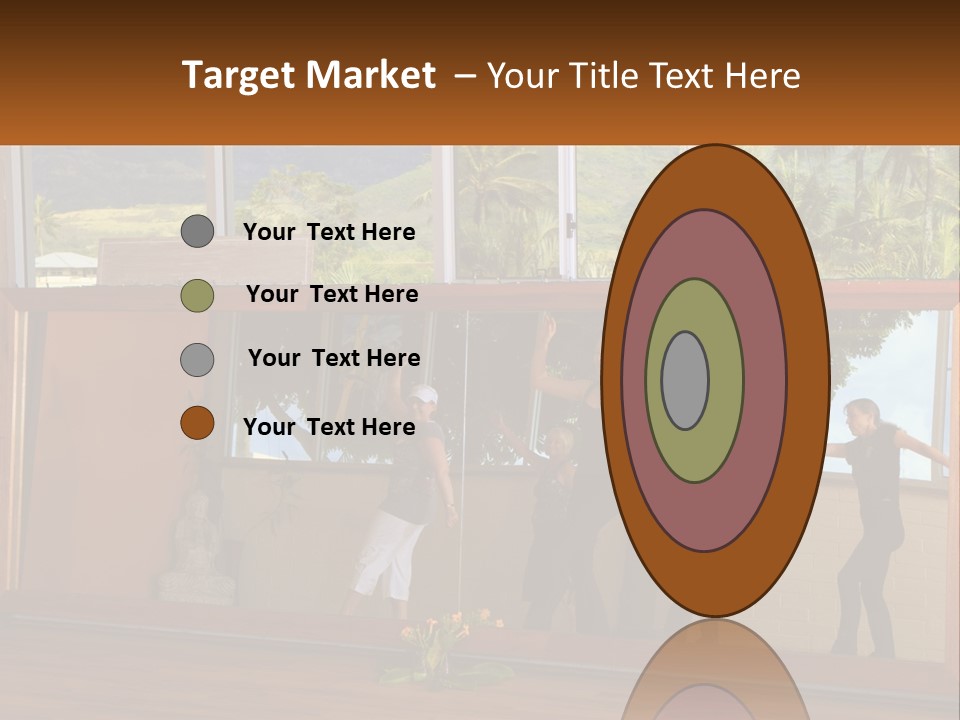 A Group Of People Standing In Front Of A Mirror PowerPoint Template