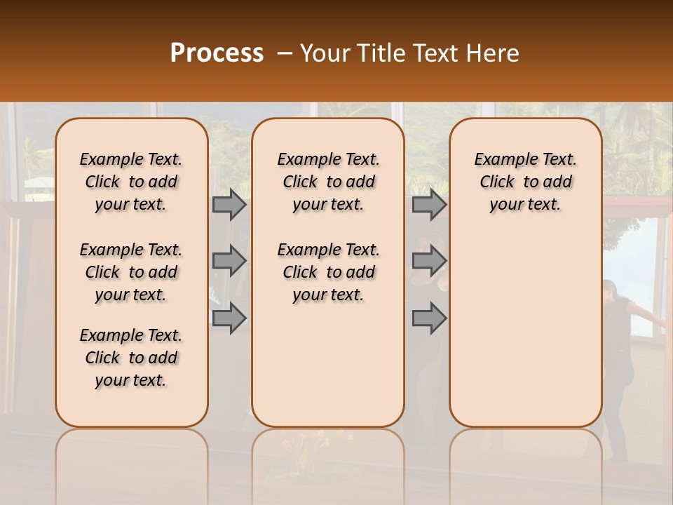 A Group Of People Standing In Front Of A Mirror PowerPoint Template