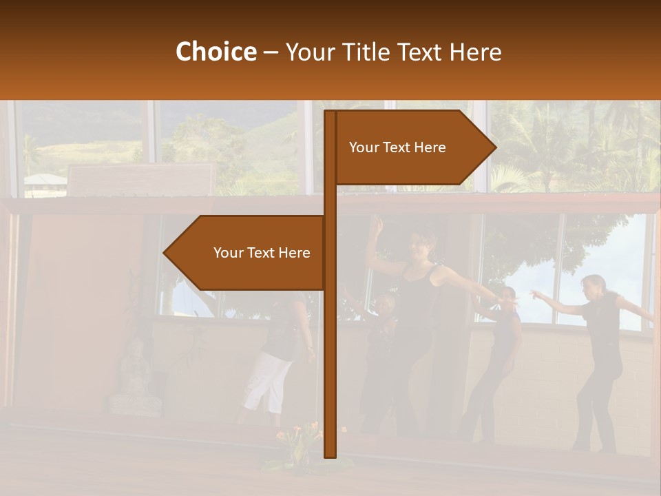 A Group Of People Standing In Front Of A Mirror PowerPoint Template