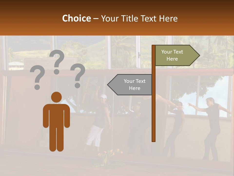 A Group Of People Standing In Front Of A Mirror PowerPoint Template