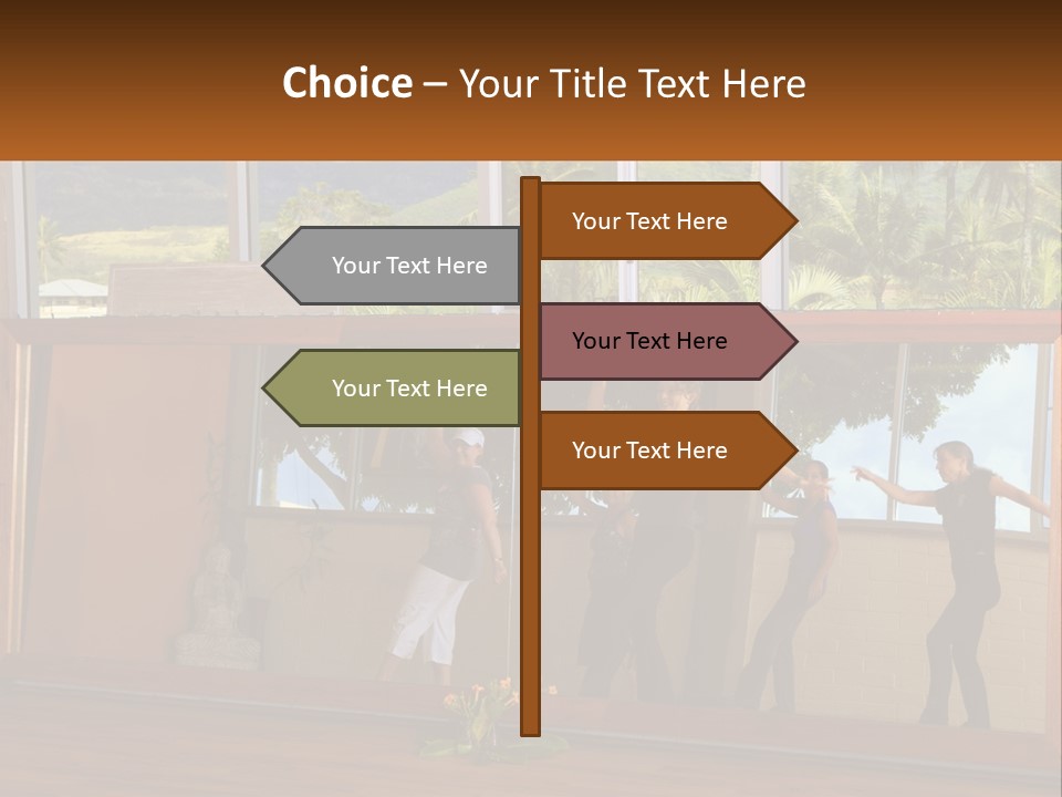 A Group Of People Standing In Front Of A Mirror PowerPoint Template