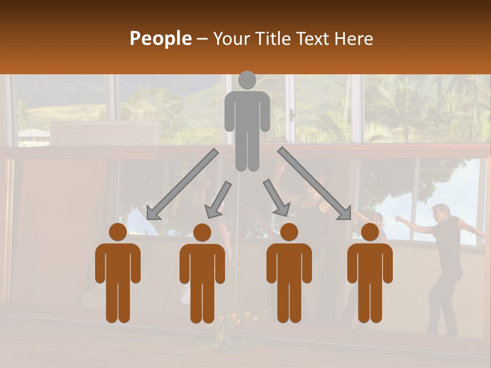 A Group Of People Standing In Front Of A Mirror PowerPoint Template