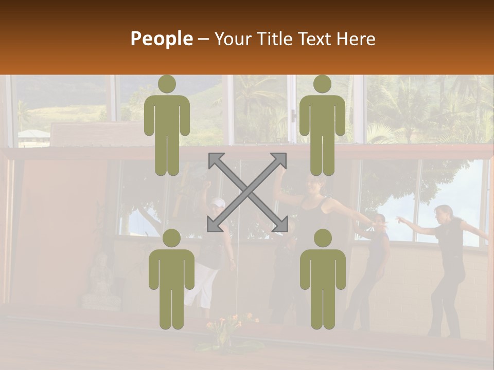 A Group Of People Standing In Front Of A Mirror PowerPoint Template