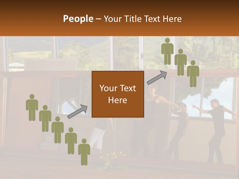 A Group Of People Standing In Front Of A Mirror PowerPoint Template