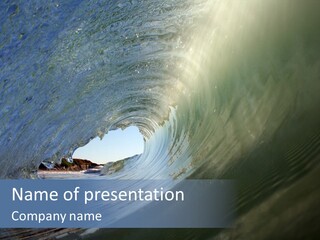 A Large Wave In The Ocean With A Sky Background PowerPoint Template