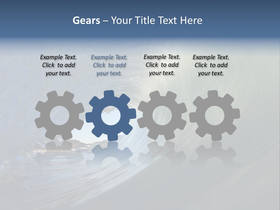 A Large Wave In The Ocean With A Sky Background PowerPoint Template