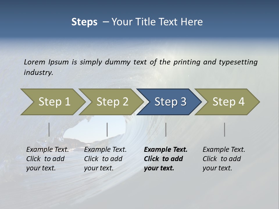 A Large Wave In The Ocean With A Sky Background PowerPoint Template