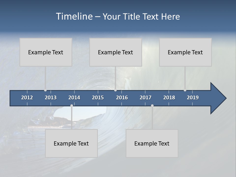 A Large Wave In The Ocean With A Sky Background PowerPoint Template