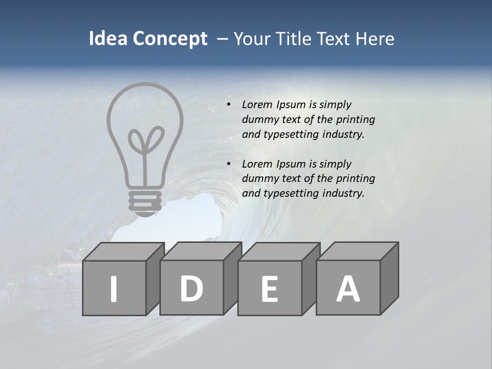 A Large Wave In The Ocean With A Sky Background PowerPoint Template