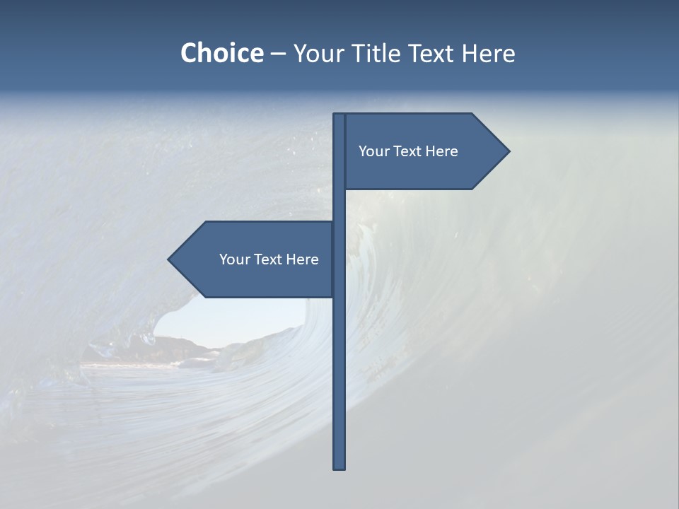 A Large Wave In The Ocean With A Sky Background PowerPoint Template