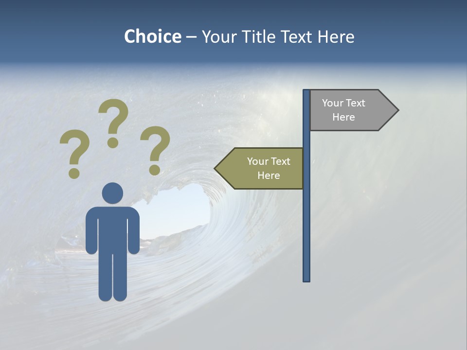 A Large Wave In The Ocean With A Sky Background PowerPoint Template