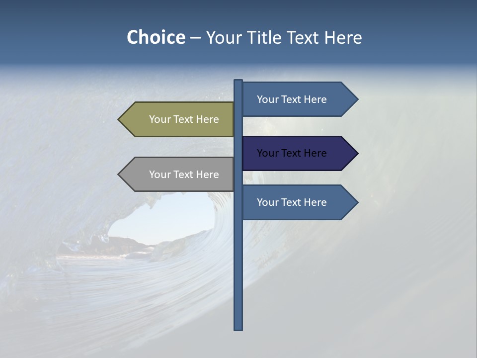 A Large Wave In The Ocean With A Sky Background PowerPoint Template