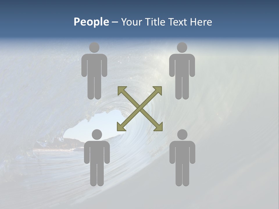 A Large Wave In The Ocean With A Sky Background PowerPoint Template