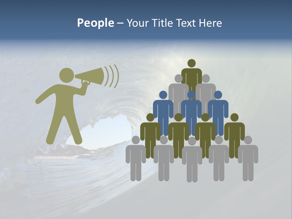 A Large Wave In The Ocean With A Sky Background PowerPoint Template