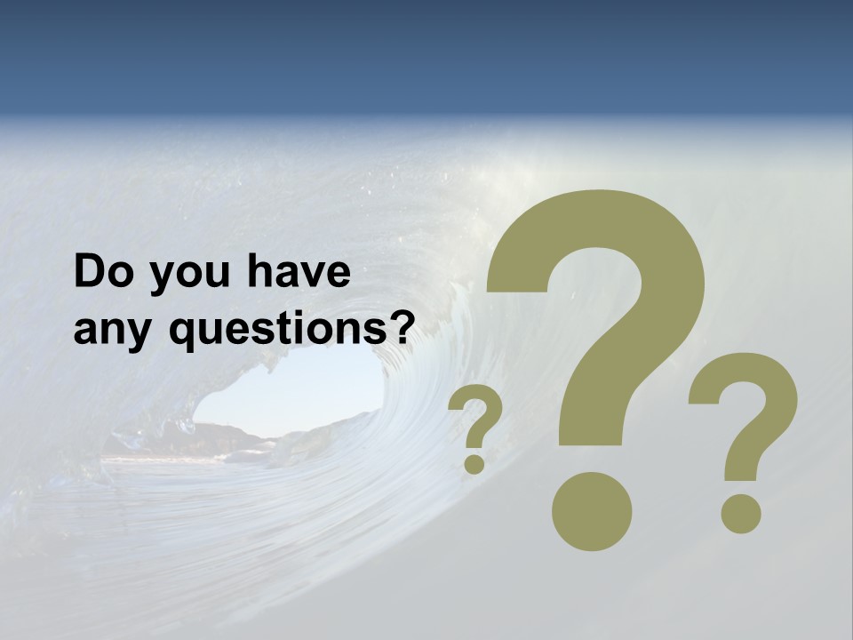 A Large Wave In The Ocean With A Sky Background PowerPoint Template