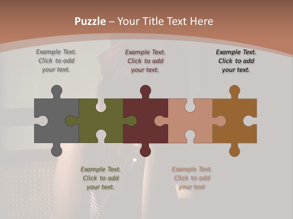 A Woman With Red Hair Is Sitting On The Floor PowerPoint Template