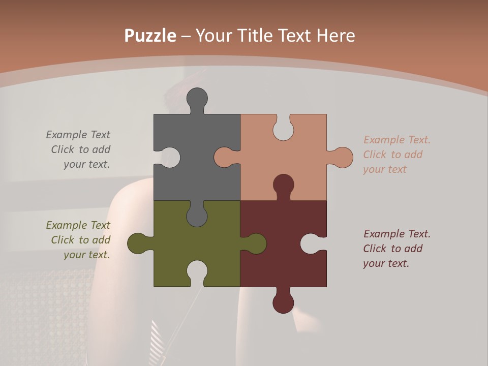 A Woman With Red Hair Is Sitting On The Floor PowerPoint Template