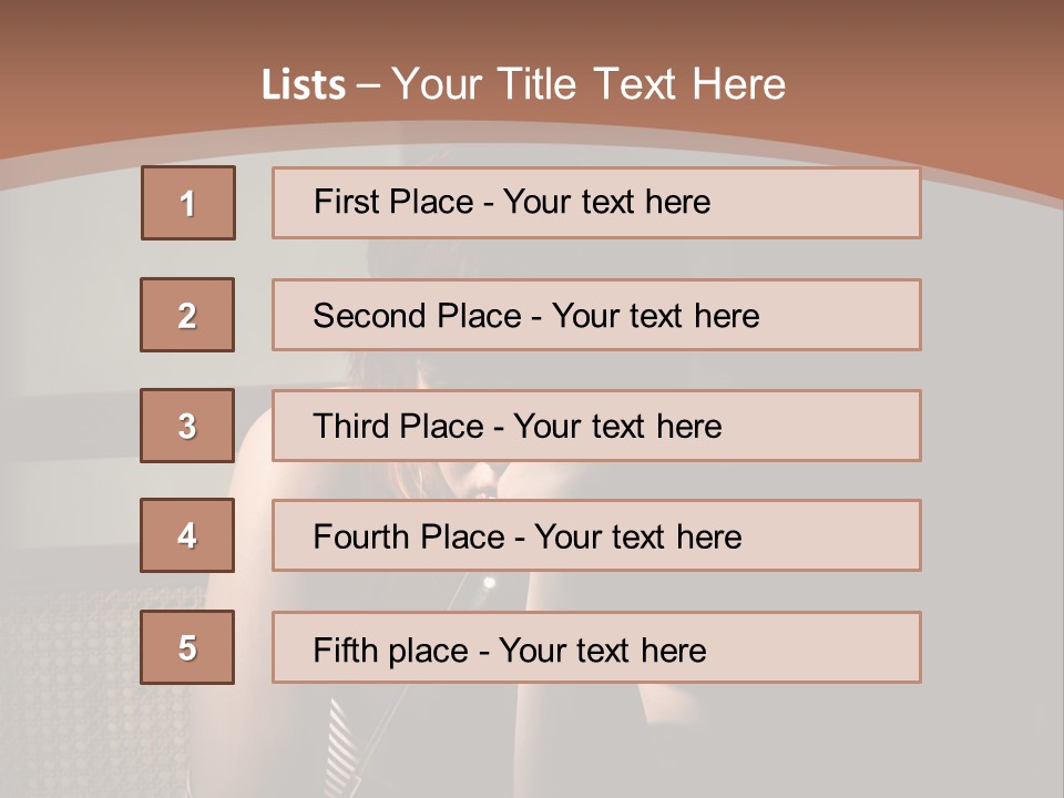 A Woman With Red Hair Is Sitting On The Floor PowerPoint Template