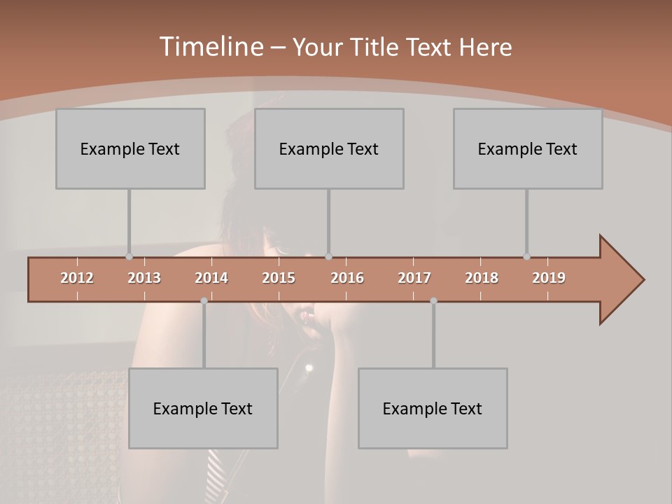 A Woman With Red Hair Is Sitting On The Floor PowerPoint Template