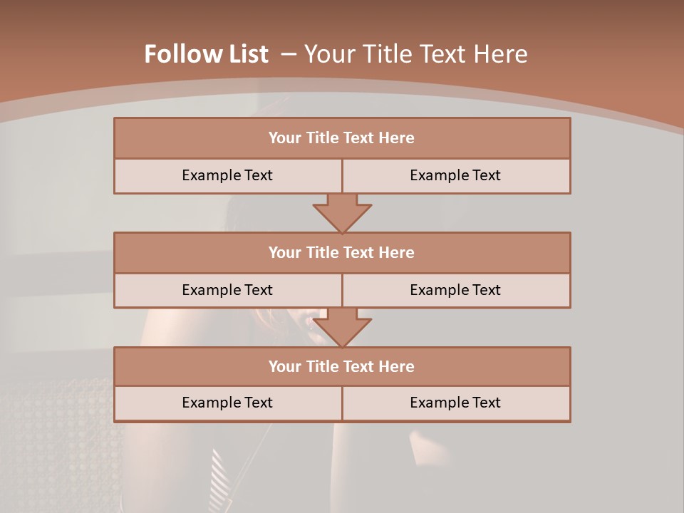 A Woman With Red Hair Is Sitting On The Floor PowerPoint Template