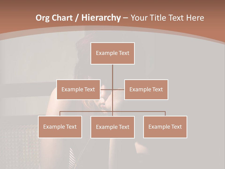 A Woman With Red Hair Is Sitting On The Floor PowerPoint Template