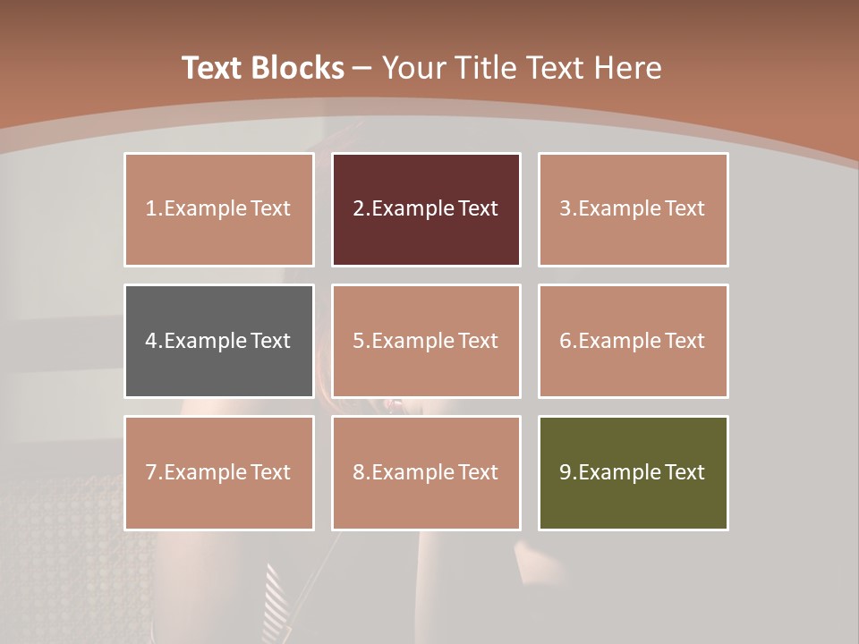 A Woman With Red Hair Is Sitting On The Floor PowerPoint Template