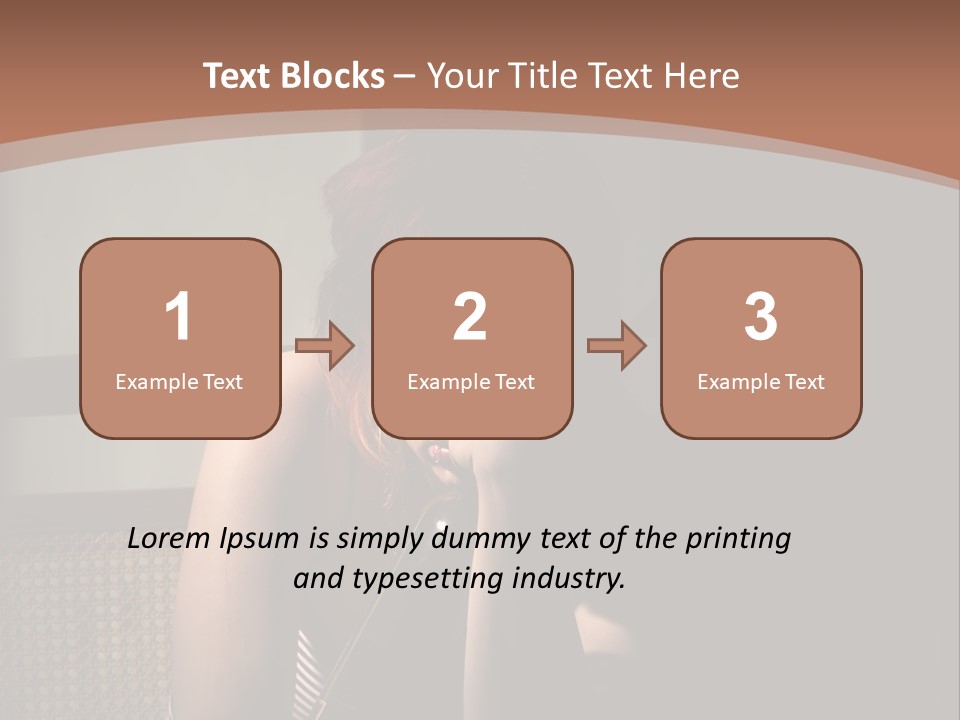 A Woman With Red Hair Is Sitting On The Floor PowerPoint Template