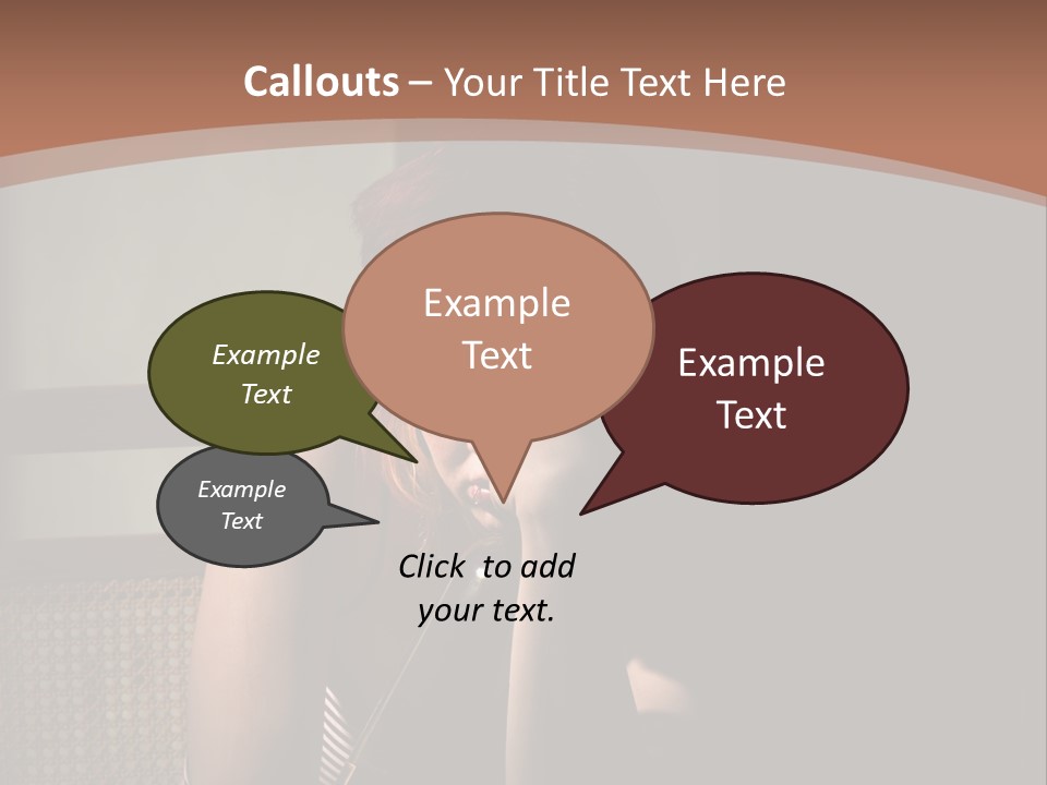 A Woman With Red Hair Is Sitting On The Floor PowerPoint Template