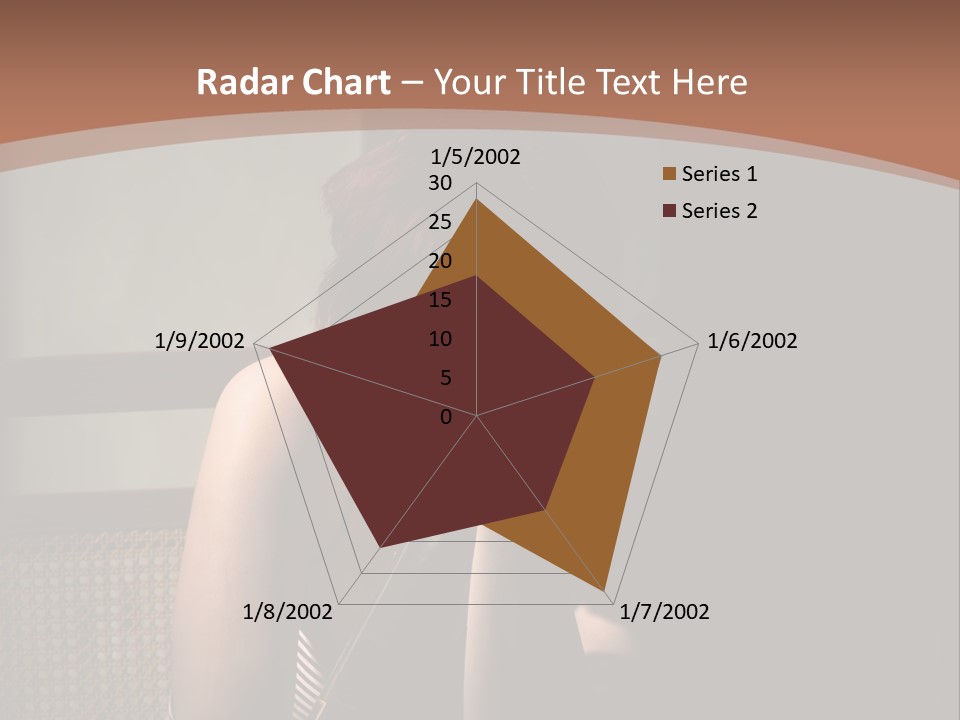 A Woman With Red Hair Is Sitting On The Floor PowerPoint Template